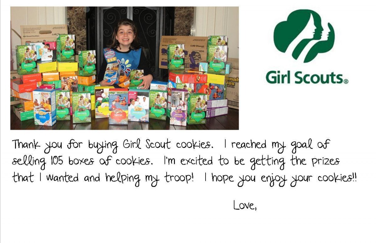 Girl Scout Cookie Thank You