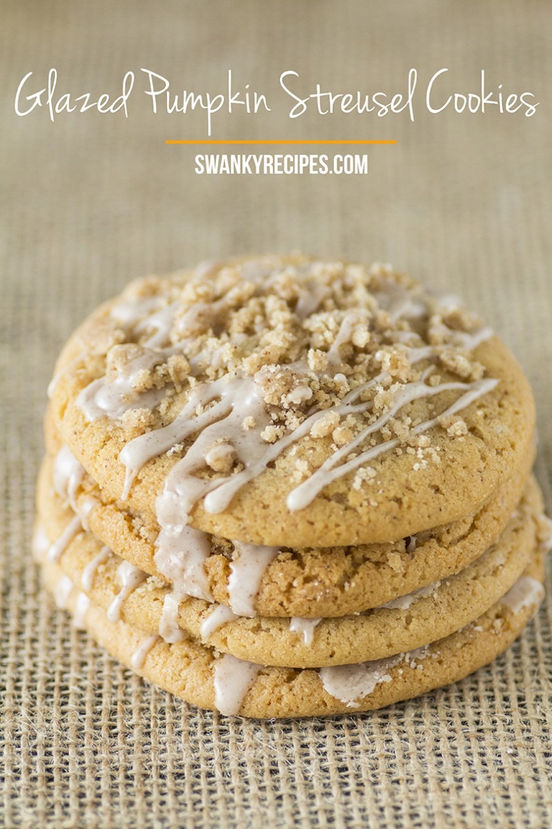 Glazed Pumpkin Streusel Sugar Cookies