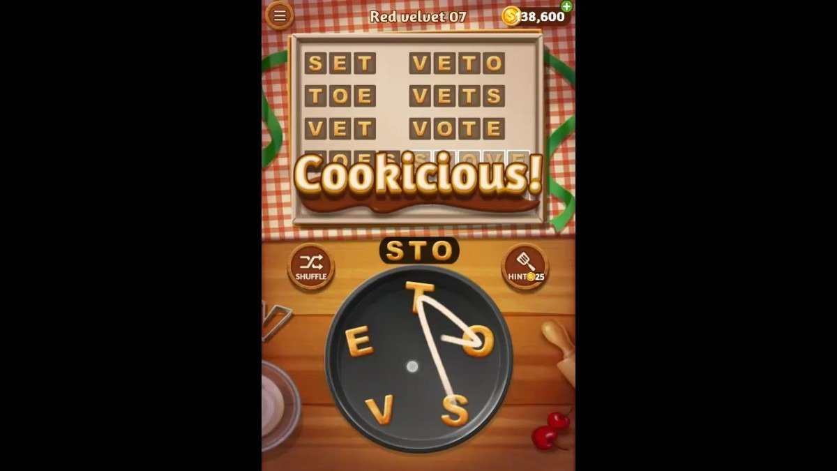 Word Cookies Red Velvet Pack Level 7 Answers
