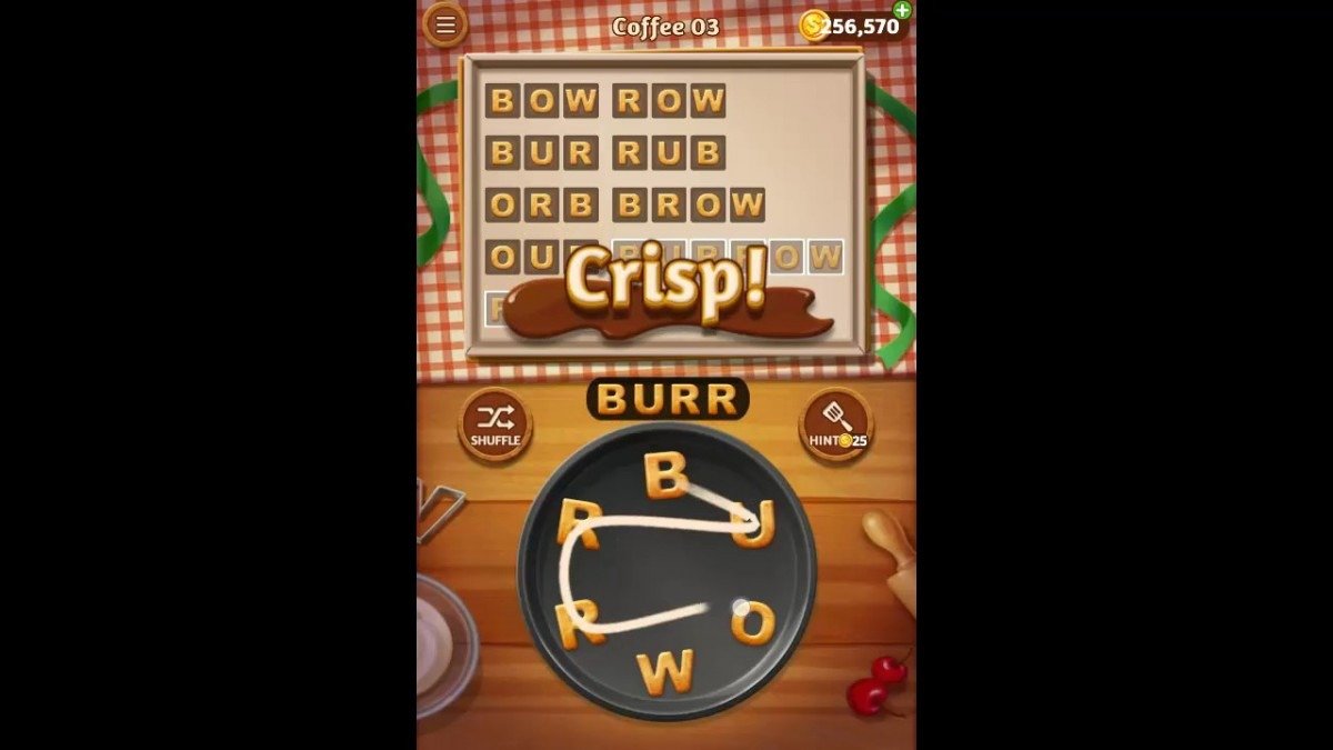 Word Cookies Coffee Pack Level 3 Answers