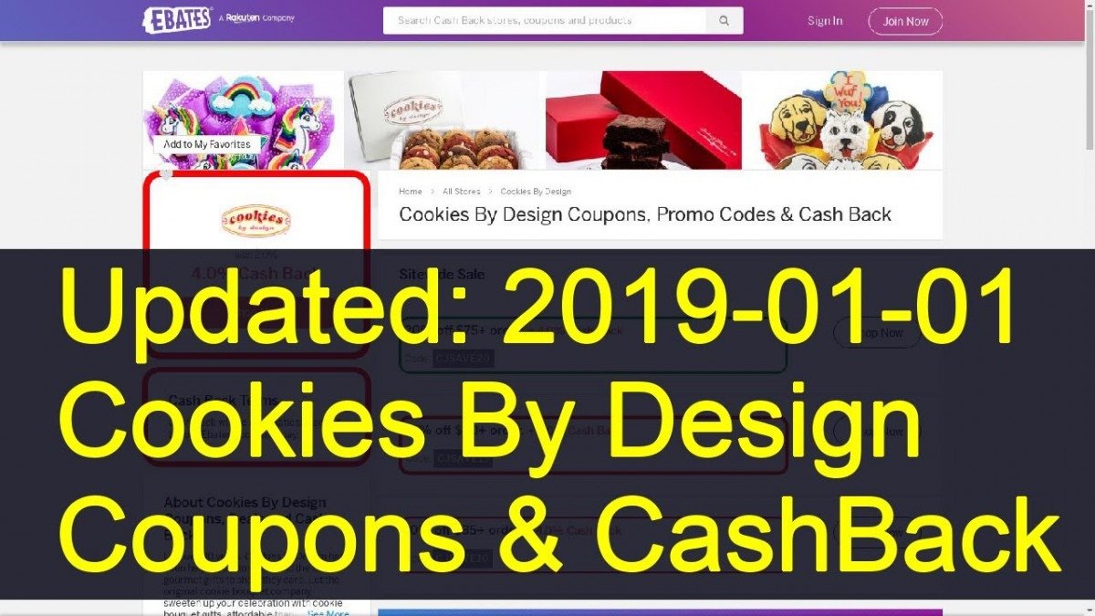 Cookies By Design Promo Codes  9 Coupons & 4 0  Cash Back Now