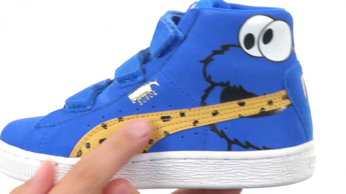 Puma Kids Suede Mid Sesame Cookie Monster V Ps (little Kid Big Kid
