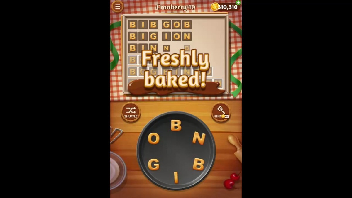Word Cookies Cranberry Pack Level 10 Answers