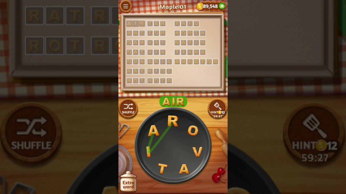 Word Cookies Maple Level 1,2,3,4,5 Top Chef Solved