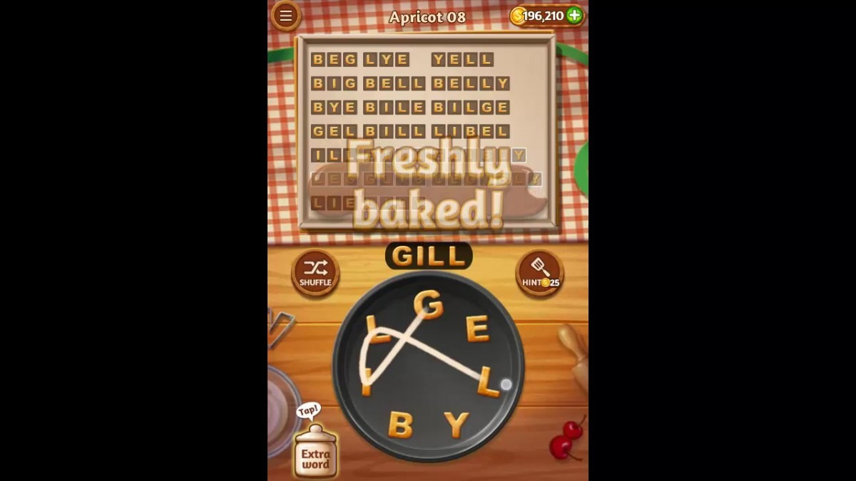 Word Cookies Apricot Pack Level 8 Answers