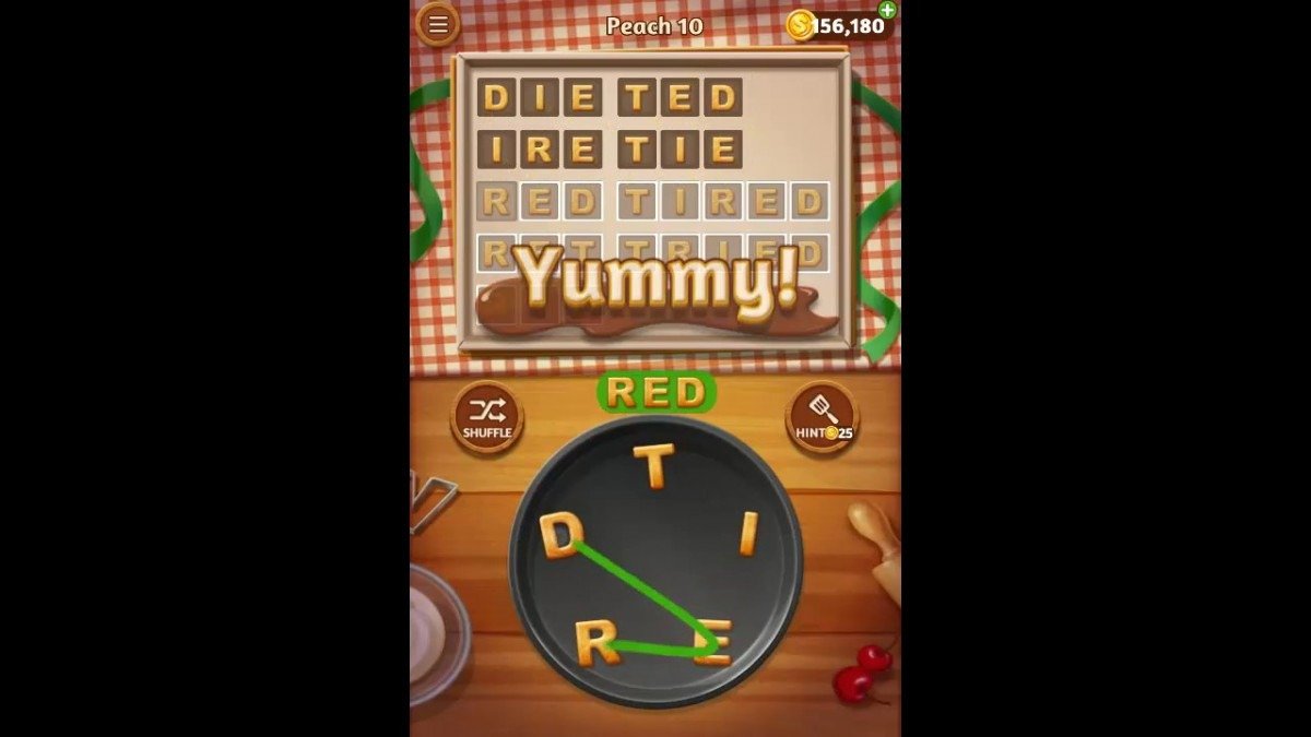 Word Cookies Peach Pack Level 10 Answers