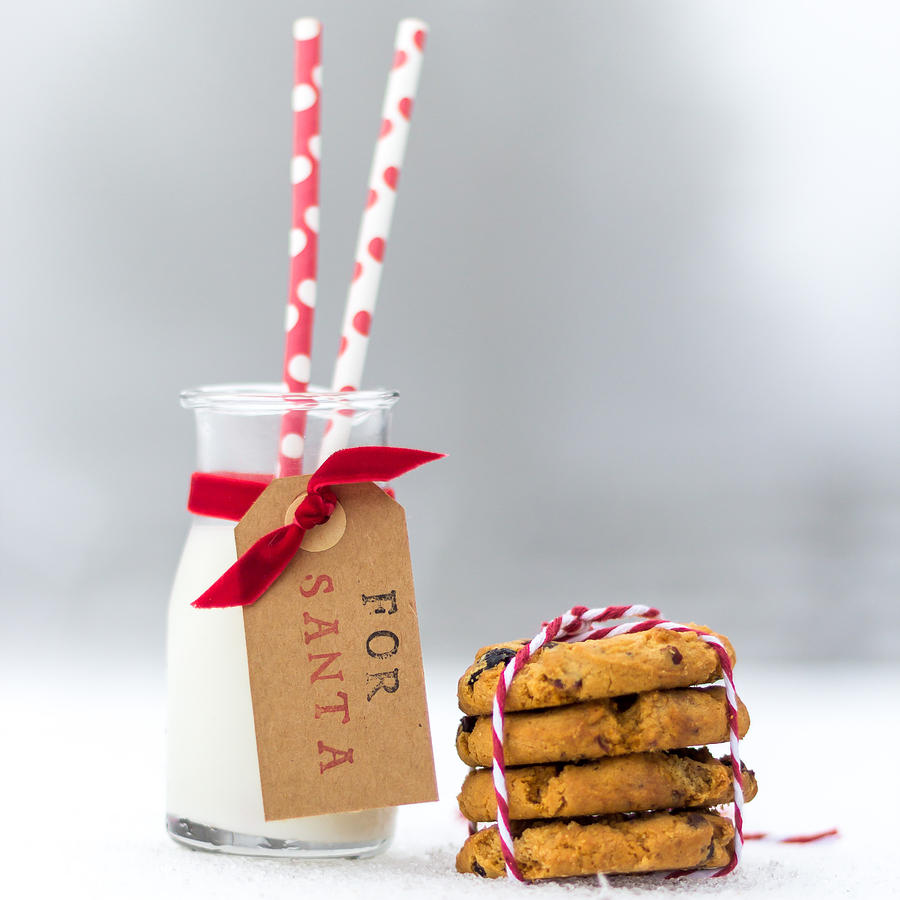 Milk And Cookies For Santa Photograph By Aldona Pivoriene