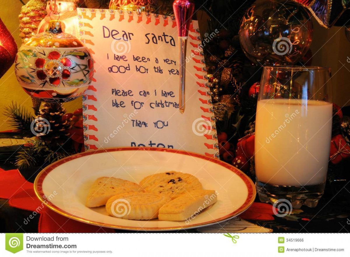 Milk And Cookies For Santa  Stock Photo 34519666