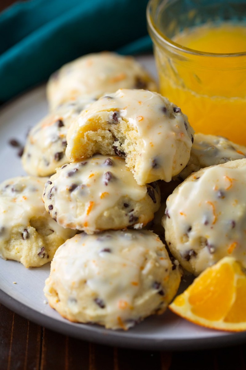 Orange Chocolate Chip Ricotta Cookies