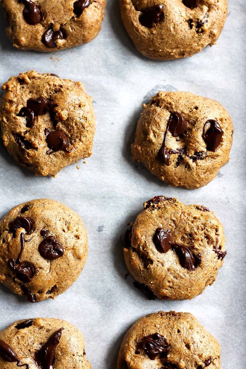 Almond Butter Chocolate Chip Protein Cookies