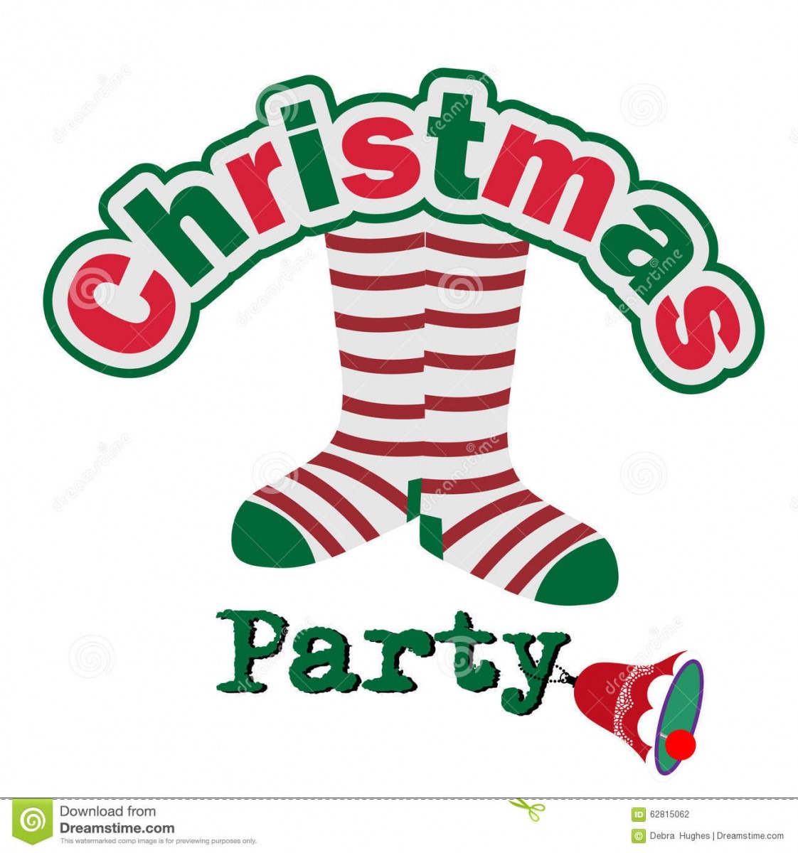 Silly Christmas Party Invitation Stock Vector