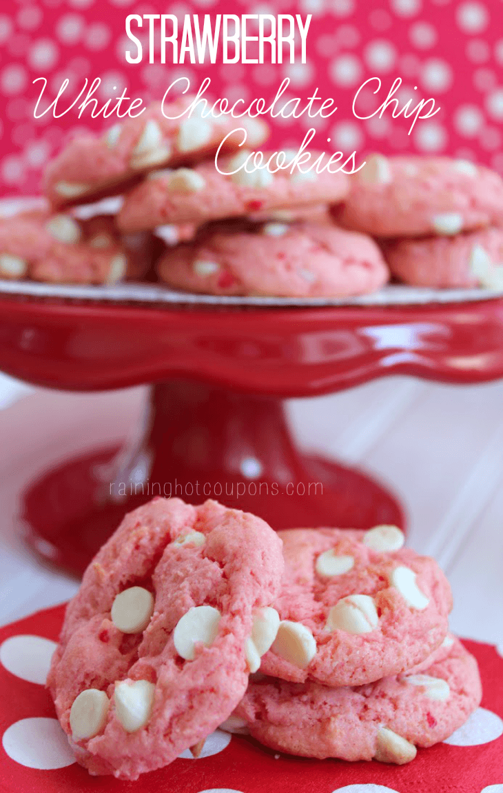 Strawberry White Chocolate Chip Cookies