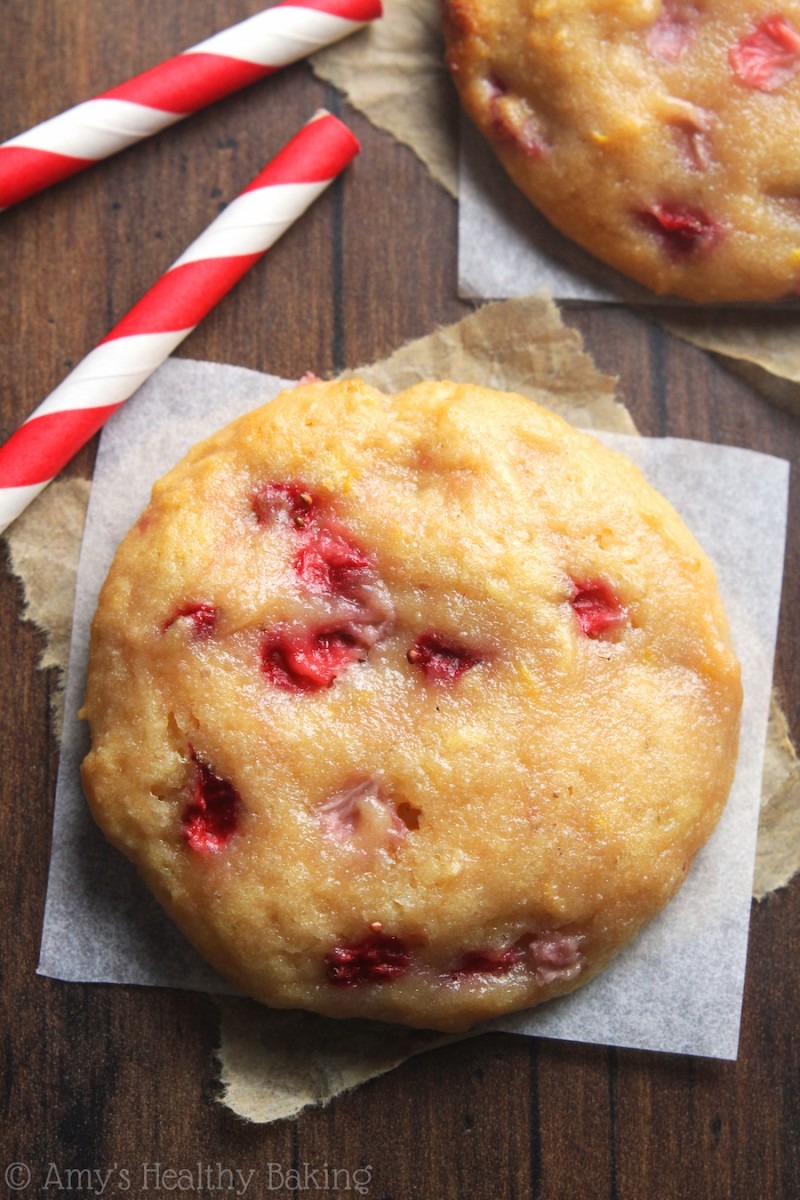Strawberry Lemonade Protein Cookies