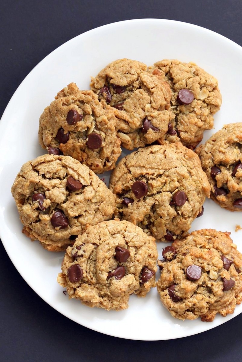 Oatmeal Chocolate Chip Sunbutter Cookies  1 Bowl