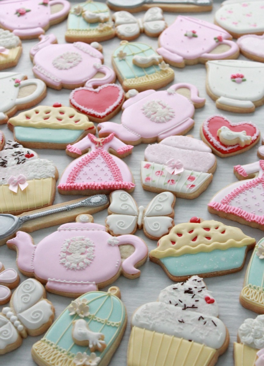 High Tea Party Decorated Cookies