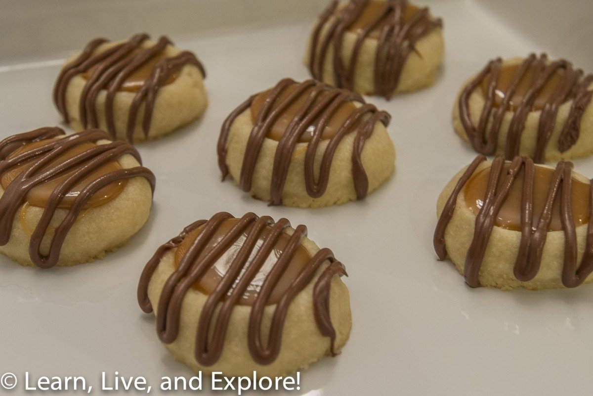 Deconstructed Twix Thumbprint Cookies ~ Learn, Live, And Explore!