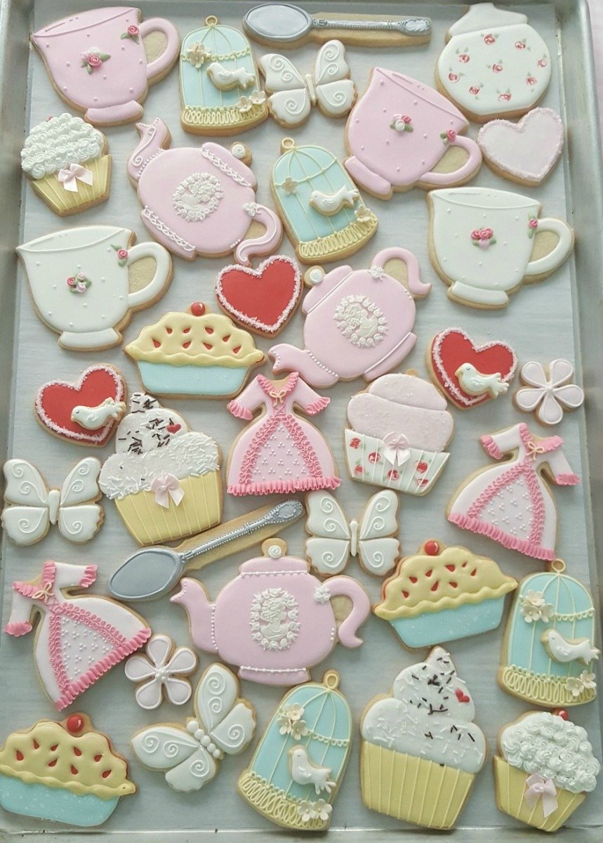 High Tea Party Decorated Cookies