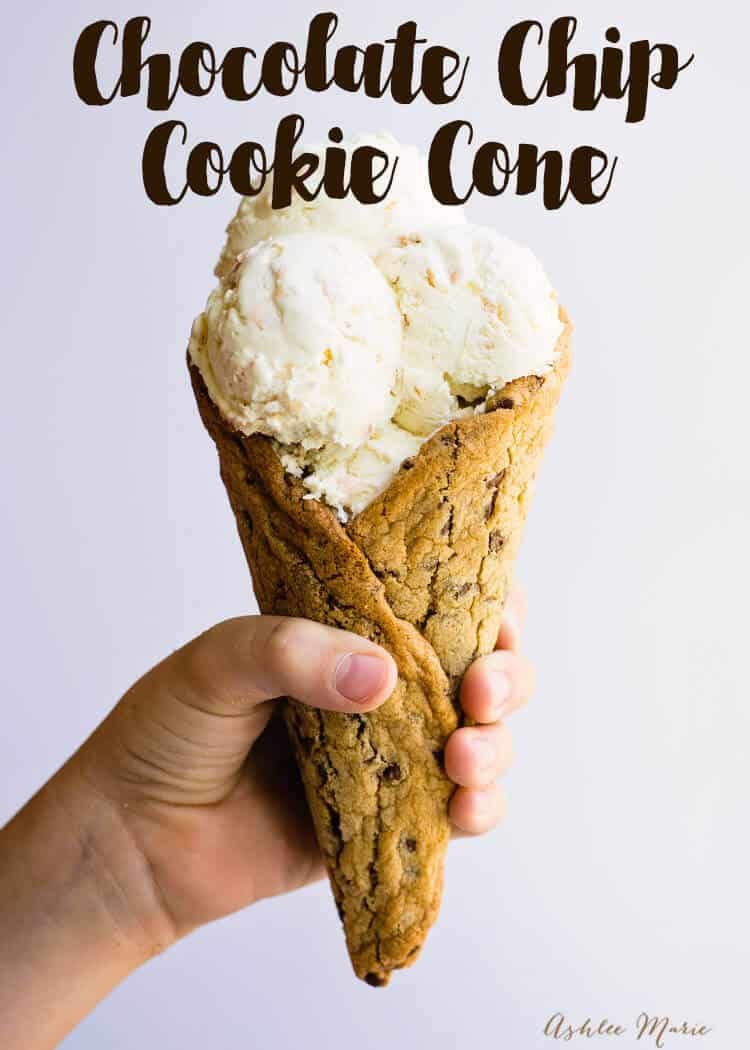 Chocolate Chip Cookie Cone Recipe And Tutorial