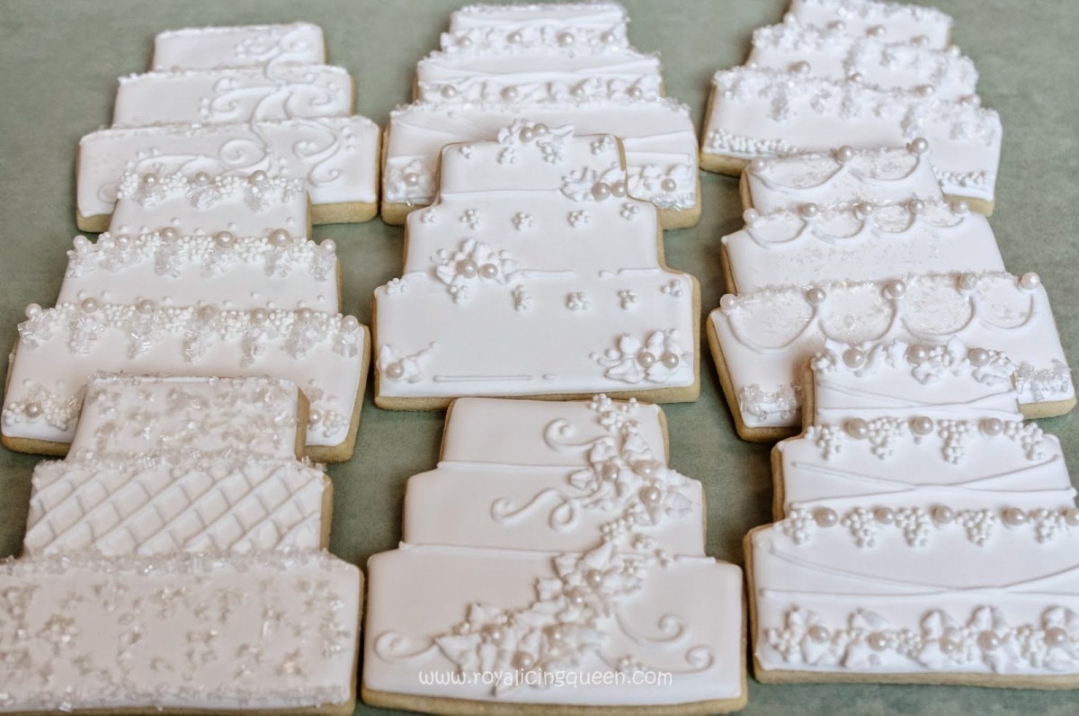 The Royal Icing Queen  Wedding Cake Cookies