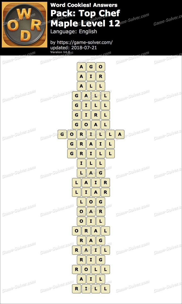 Word Cookies Top Chef