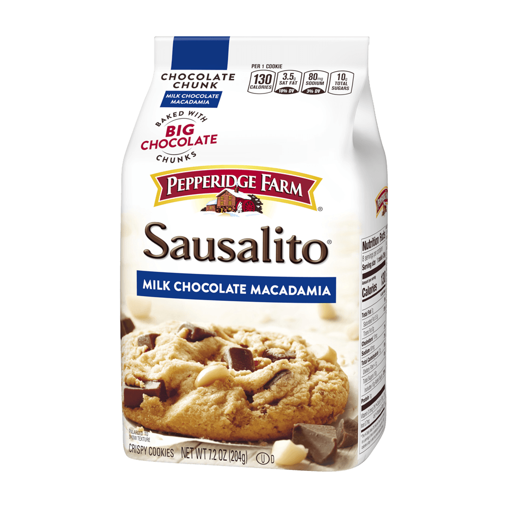 SausalitoÂ® Crispy Milk Chocolate Macadamia Nut Cookies