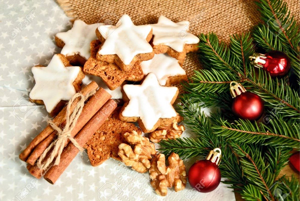 Cinnamon Stars (german Name Is Zimtsterne) German Christmas