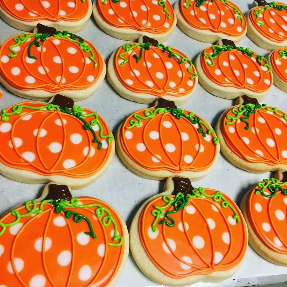 Adorable Pumpkin Cookies  I Love The Polka