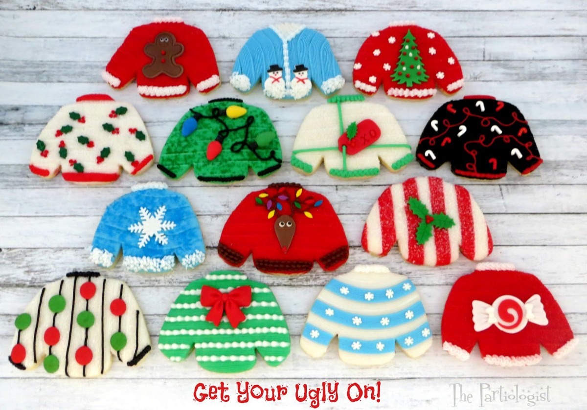 The Partiologist  Ugly Christmas Sweater Cookies!