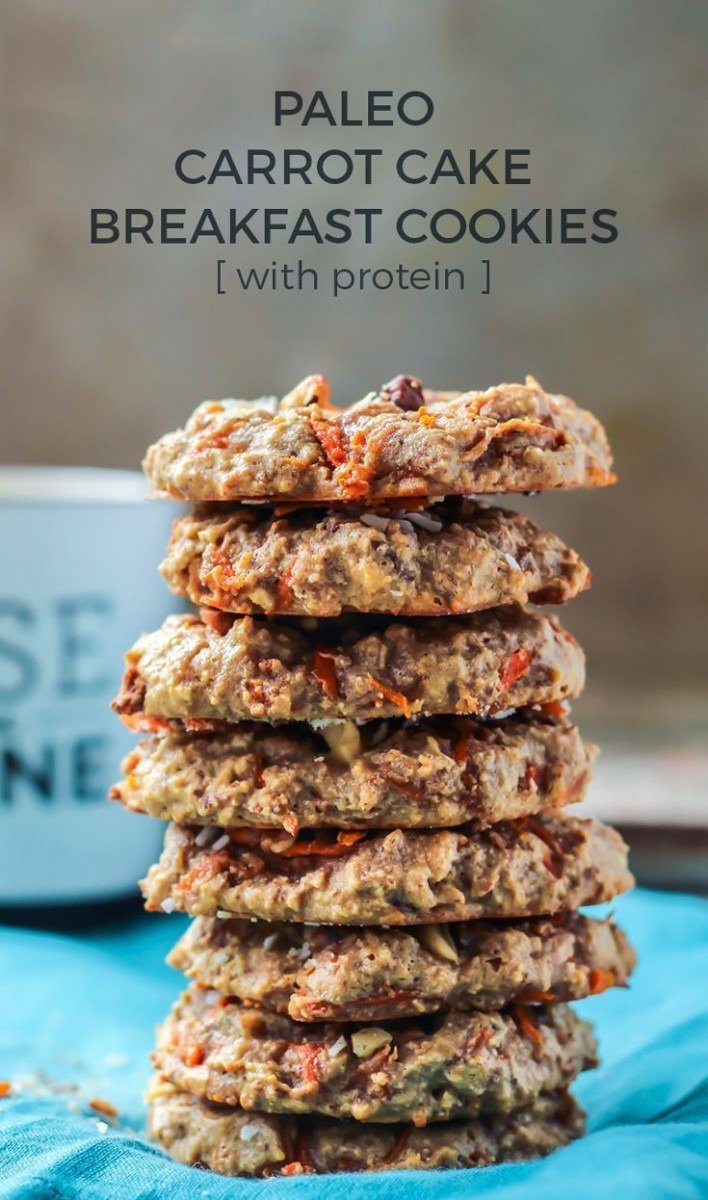 Paleo Carrot Cake Breakfast Cookies [ With Protein ]