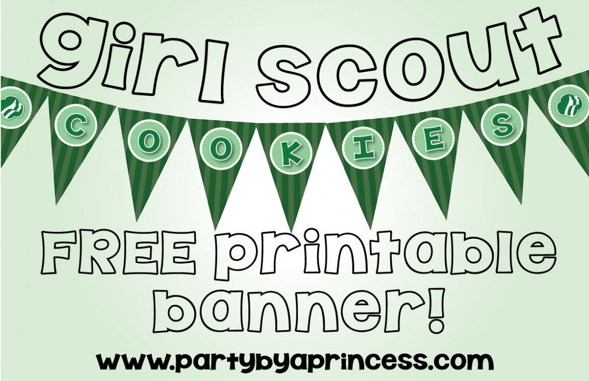 Free Girl Scout Cookie Printable Banner!