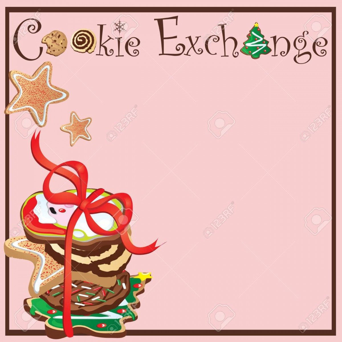 Invitation For A Cookie Exchange Party Royalty Free Cliparts