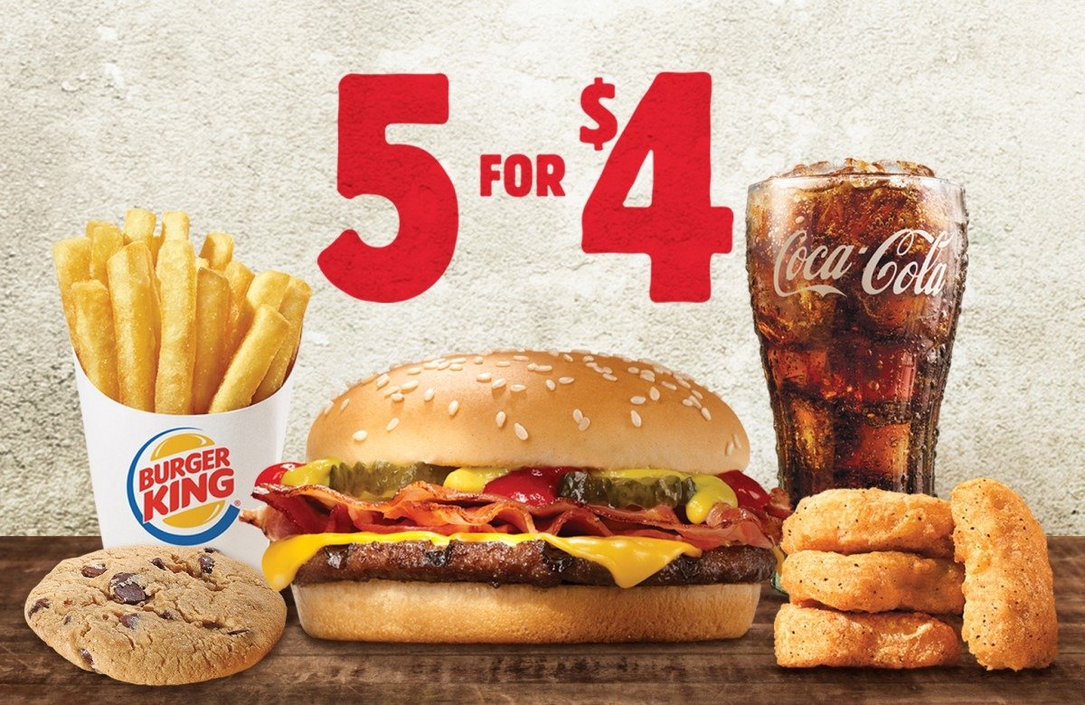 Burger KingÂ® Restaurants Offer More For Four With Unbeatable 5 For