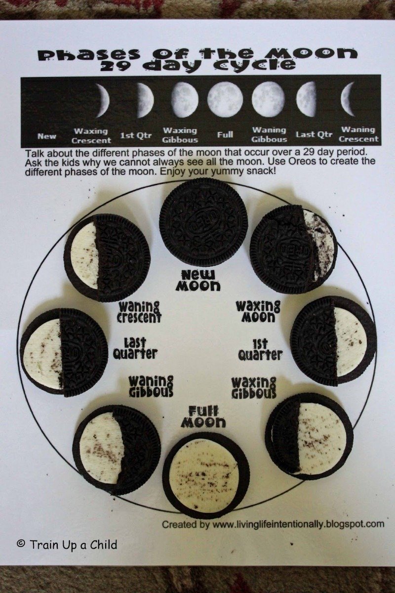 Oreo Cookies To Teach The Phases Of The Moon