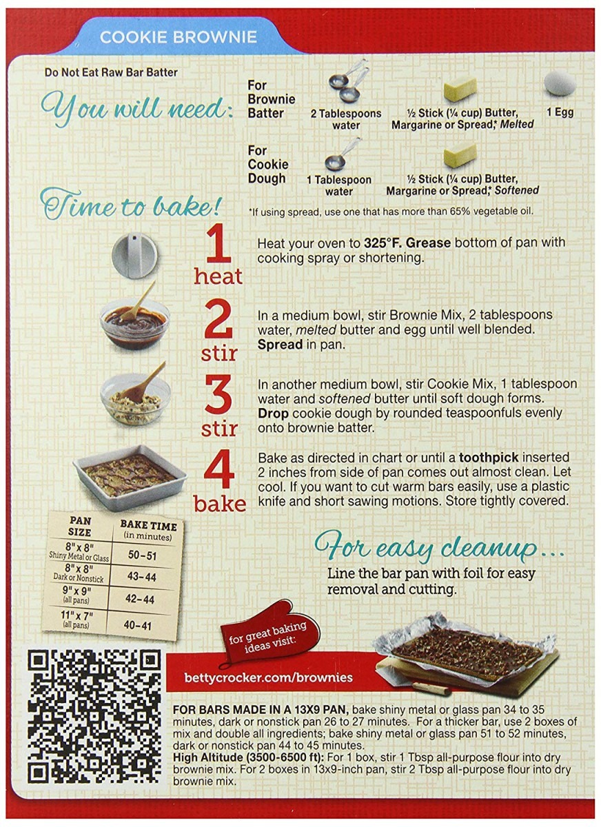 Betty Crocker Cookie Brownie Bar, 19 5
