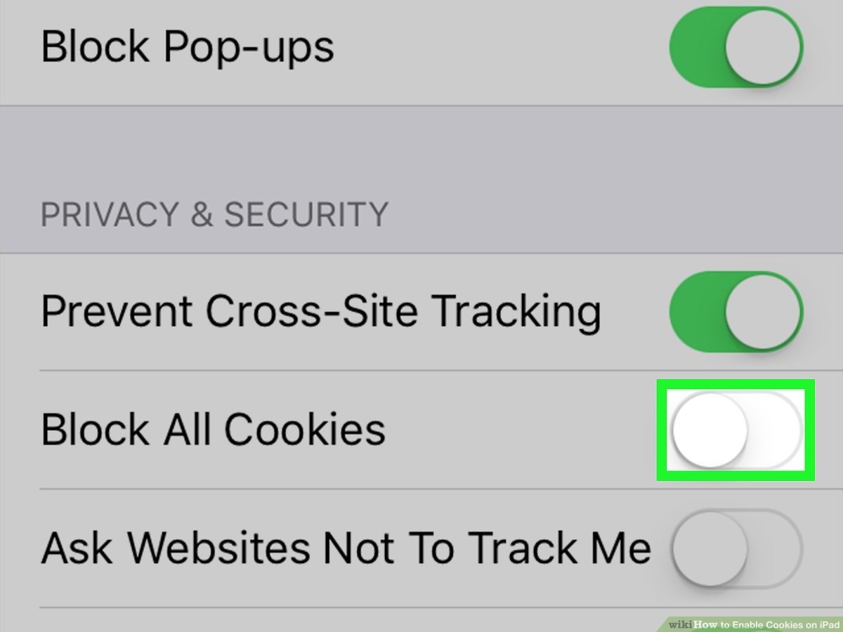 How To Enable Cookies On Ipad  4 Steps (with Pictures)
