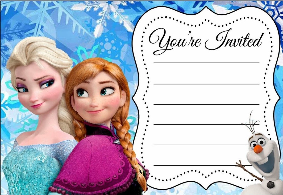 Amazing Frozen Birthday Invitations Printable In Invitations