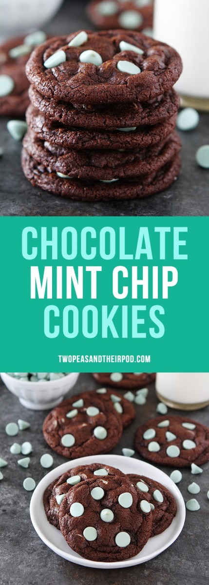 Chocolate Mint Chip Cookies