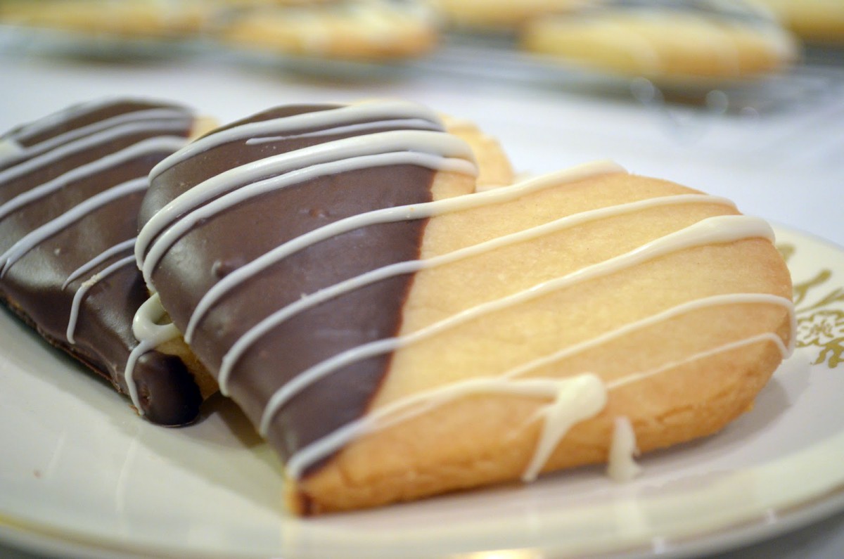 Kiana Bates  Chocolate Dipped Shortbread Cookies
