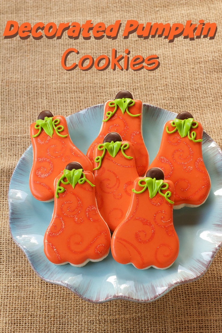 Decorated Pumpkin Cookies