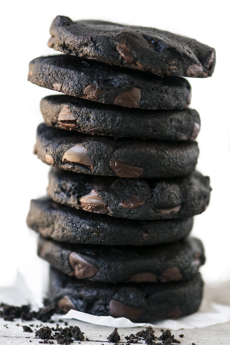 Double Dark Chocolate Chip Shortbread Cookies