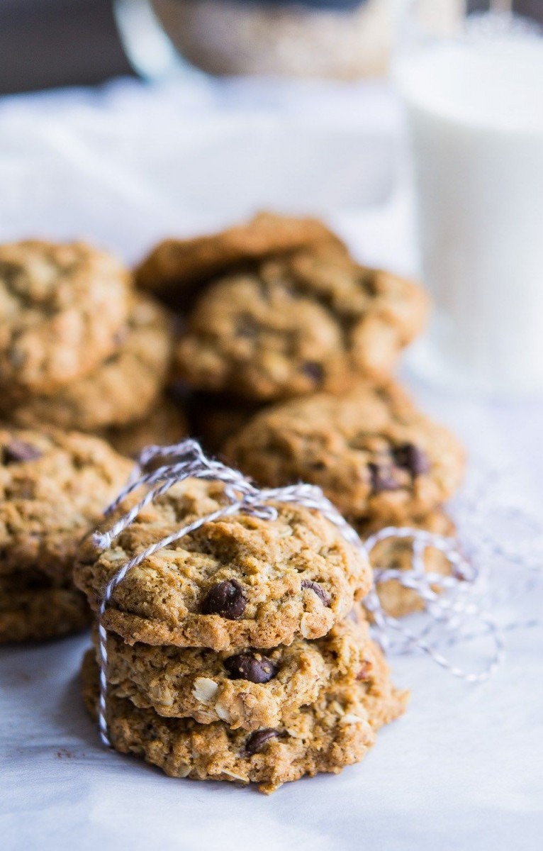 Oatmeal And Milled Flaxseed Chocolate Chip Cookies