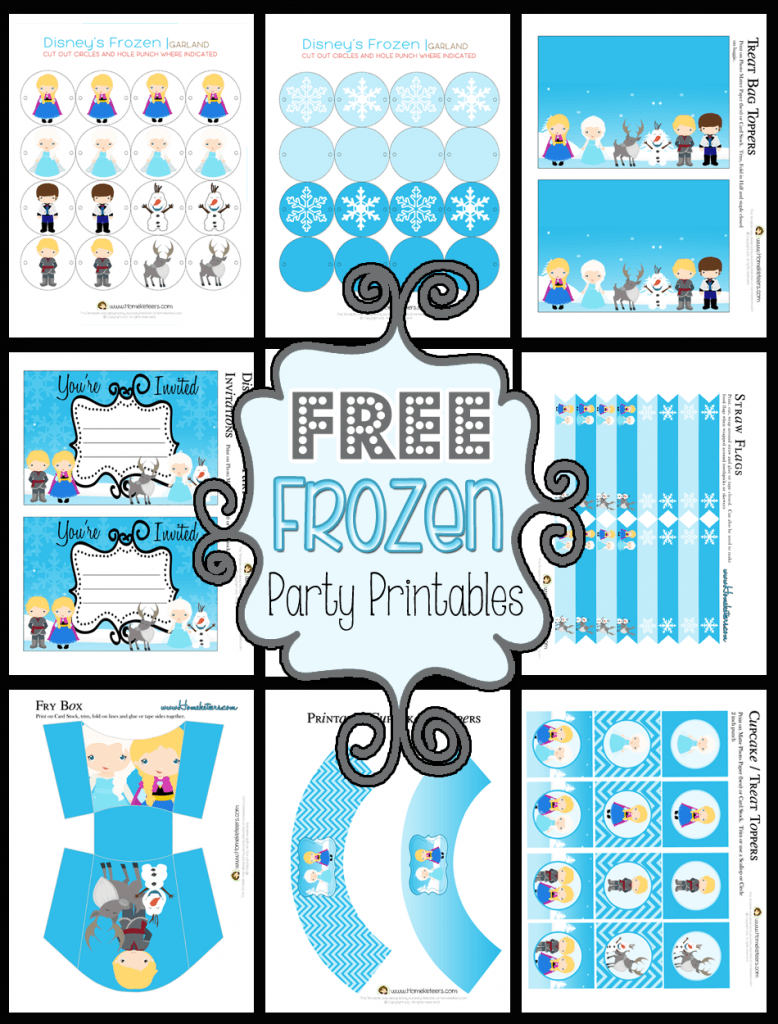 Disney's Frozen Party Printable Set ~ Free