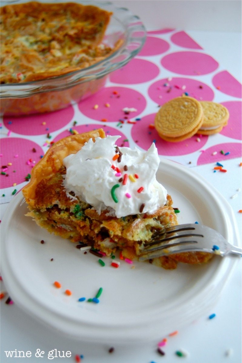 Oreo Cookie Birthday Cake Pie