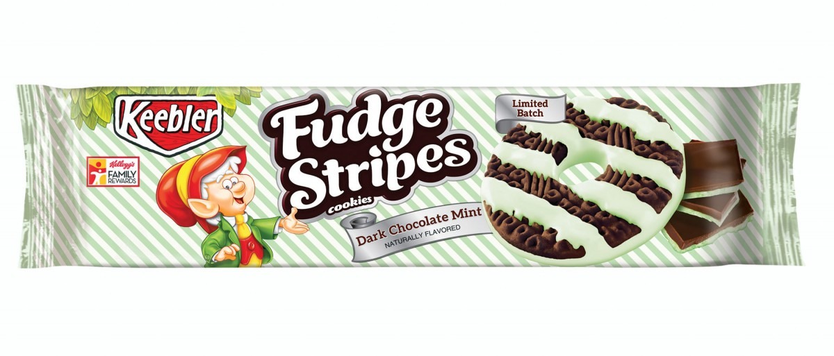KeeblerÂ® Fudge Stripesâ¢ Dark Chocolate Mint Cookies