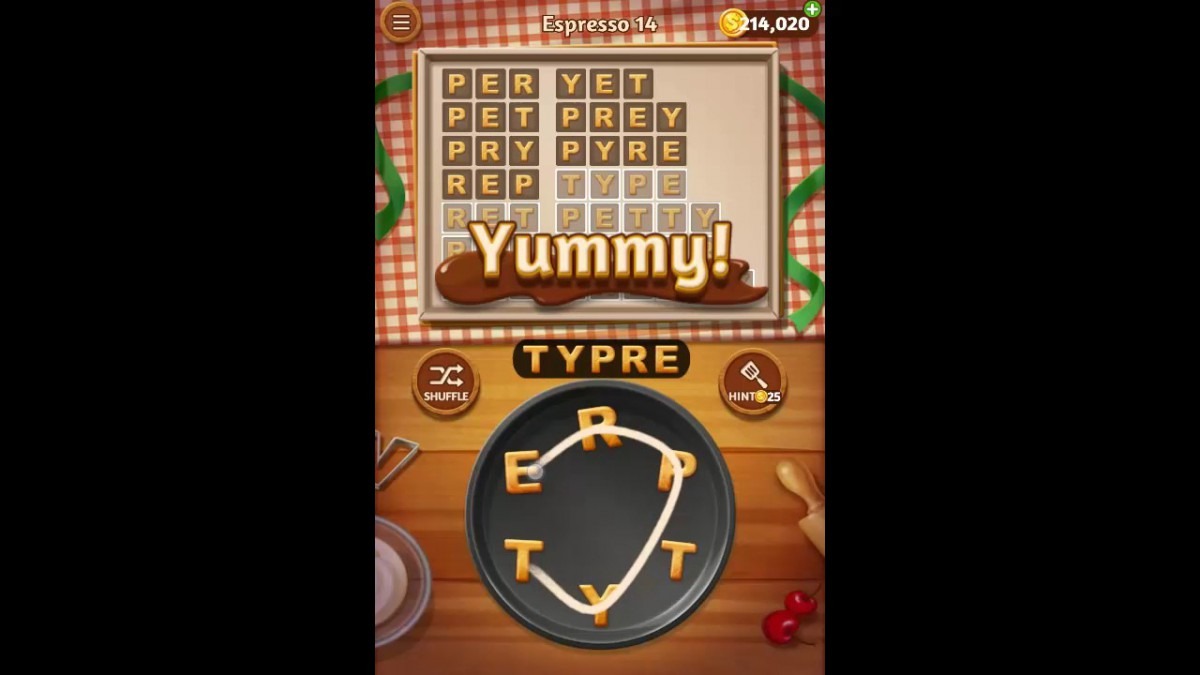 Word Cookies Espresso Pack Level 14 Answers