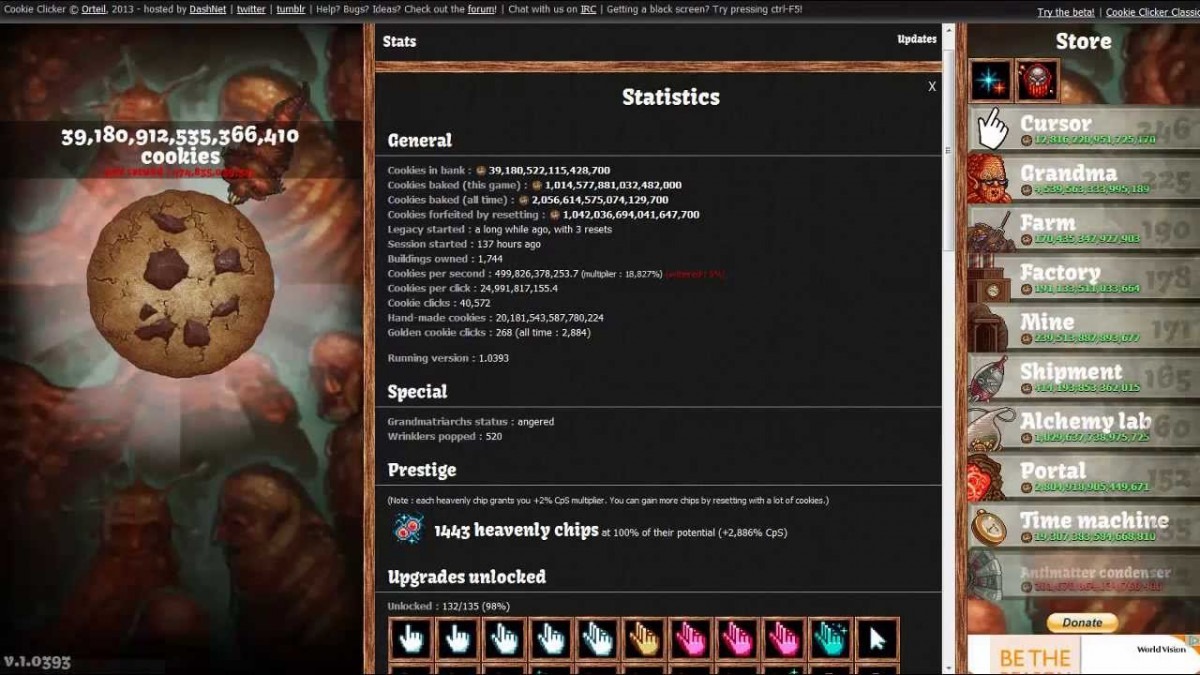 Popping Wrinklers In Cookie Clicker
