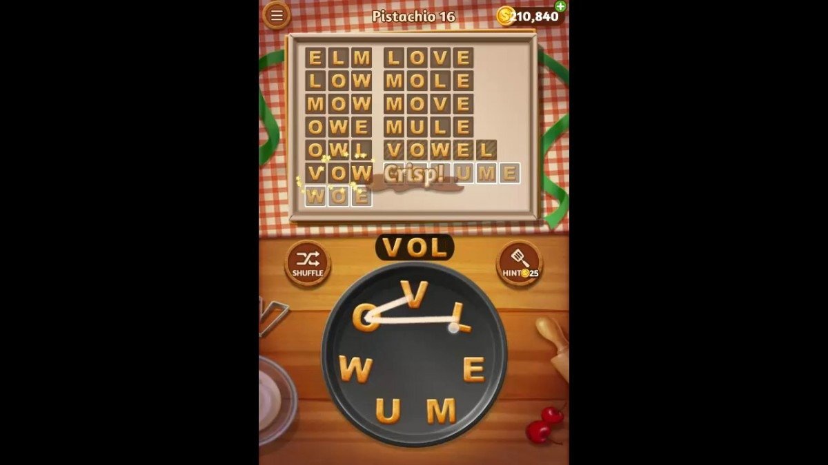 Word Cookies Pistachio Pack Level 16 Answers