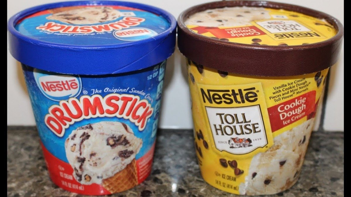 Nestle Drumstick And Nestle Toll House Cookie Dough Ice Cream