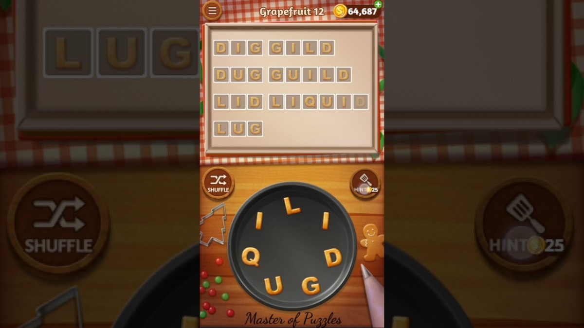 Word Cookies Grapefruit Level 12 Star Chef Solved