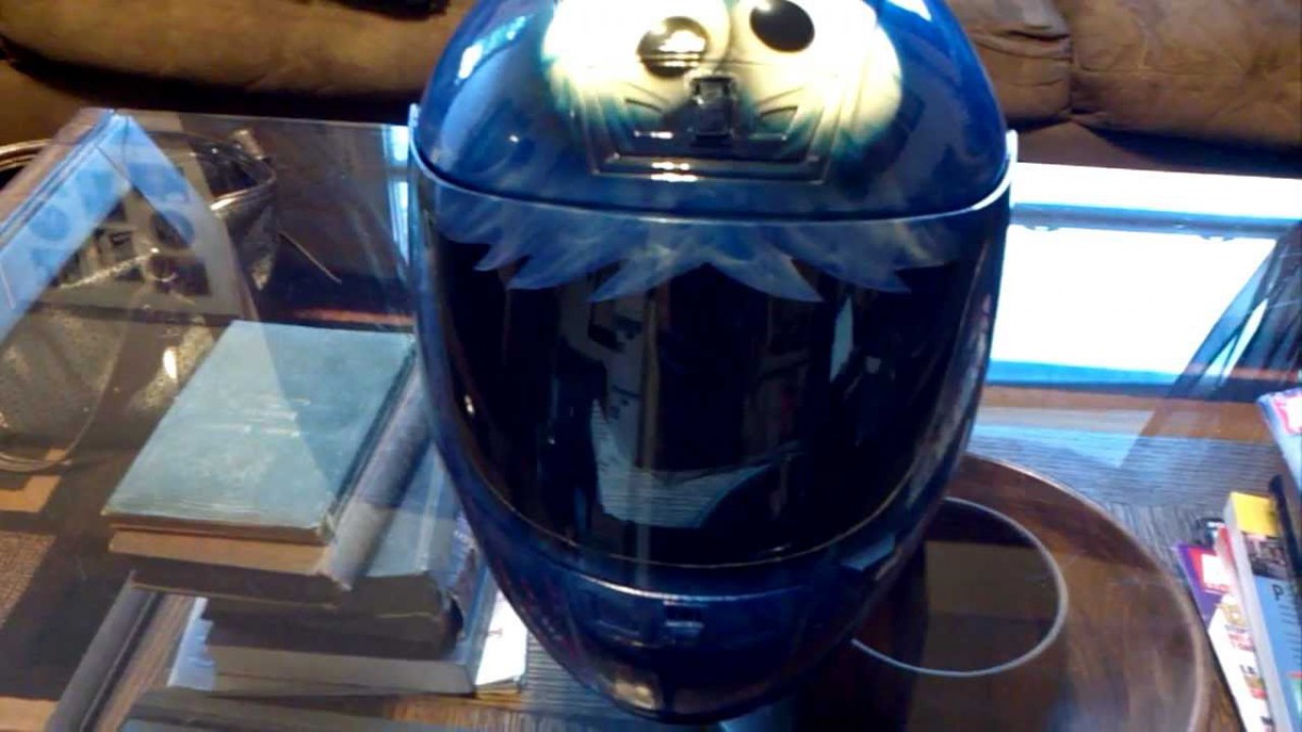 Custom Painted Airbrushed Cookie Monster Helmet